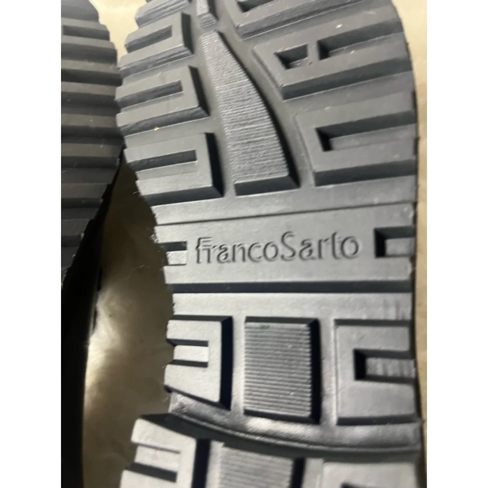 Franco Sarto Cason Black Loafers Faux Leather Women Size 9.5M